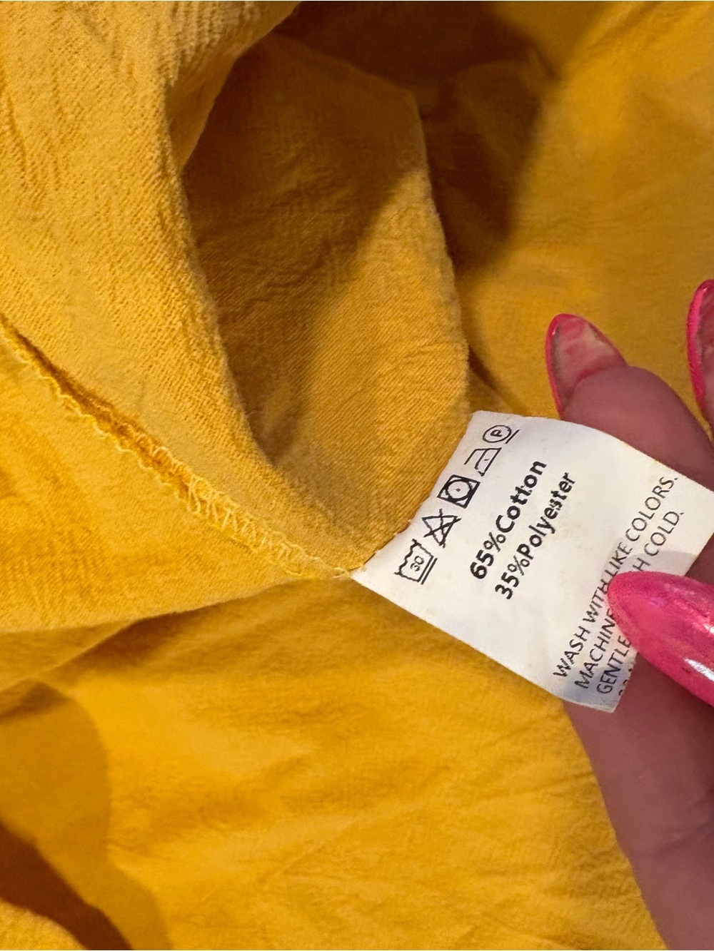 Women’s Yellow Button-Front Ruffled Blouse - Picture 4 of 4
